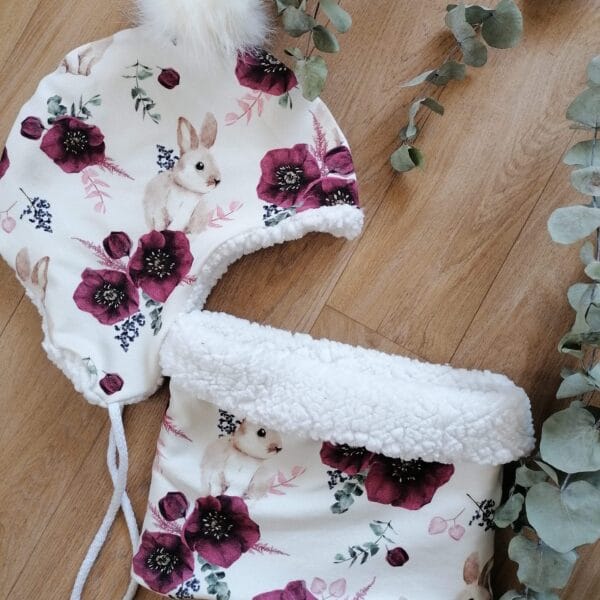 Ensemble bonnet Peruvien et snood