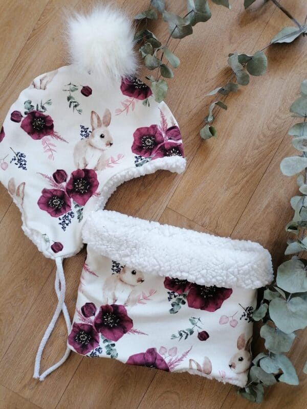 Ensemble bonnet Peruvien et snood