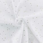 Double Gaze Blanc pois or