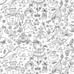 tissu coton princesse coloriage