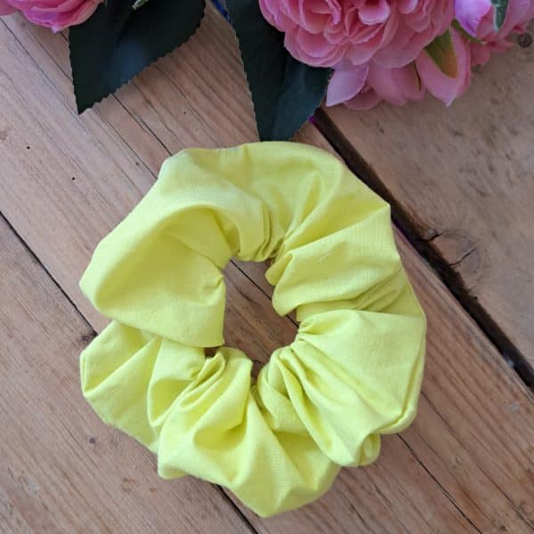 Chouchou scrunchie jaune