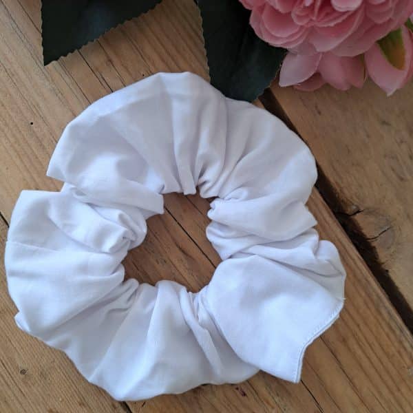 Chouchou scrunchie blanc