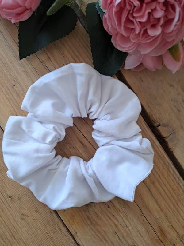 Chouchou scrunchie blanc