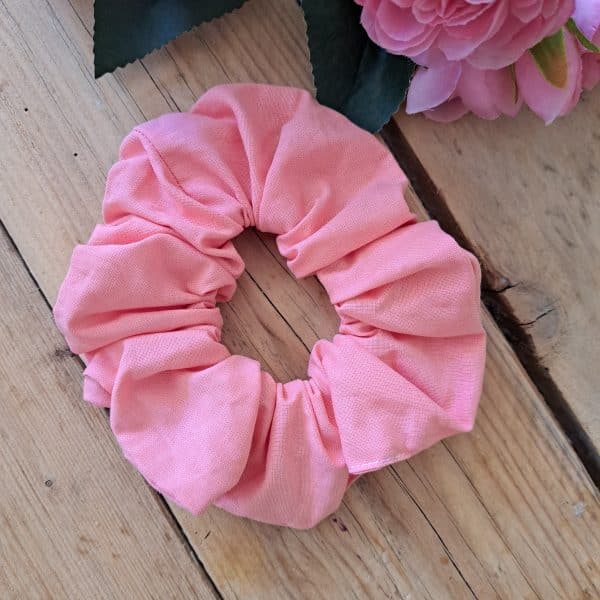 Chouchou scrunchie saumon