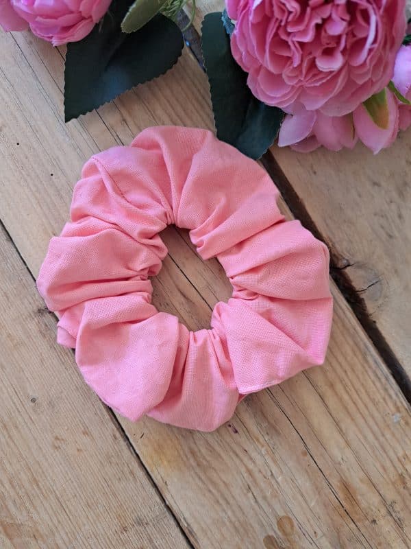 Chouchou scrunchie saumon