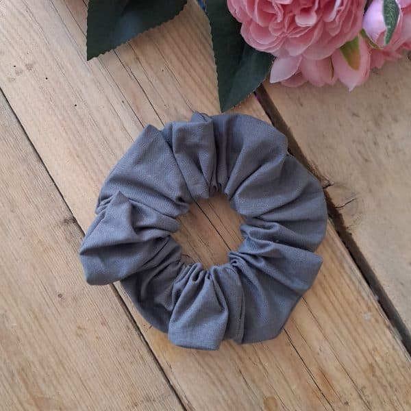 Chouchou scrunchie gris