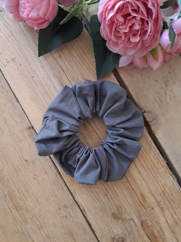 Chouchou scrunchie gris