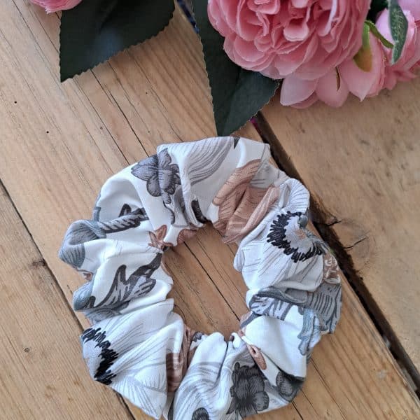 Chouchou scrunchie vintage flower