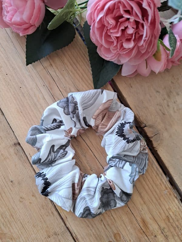 Chouchou scrunchie vintage flower