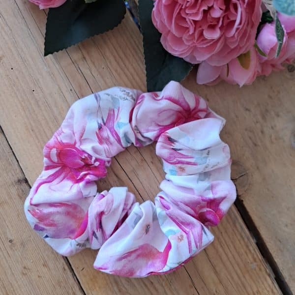 Chouchou scrunchie flamingo