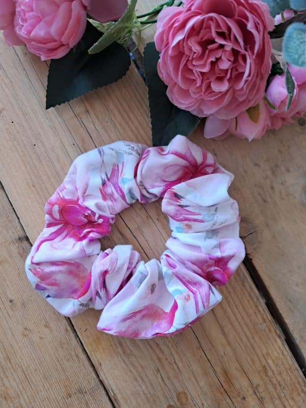 Chouchou scrunchie flamingo
