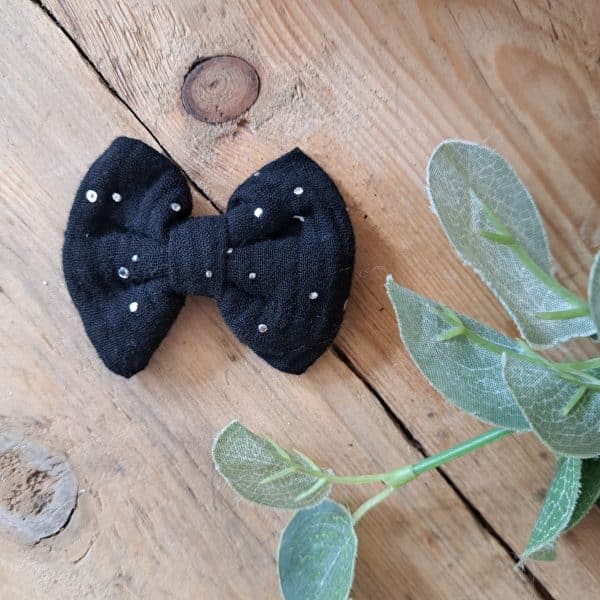 Barrette anti glisse double gaze noir