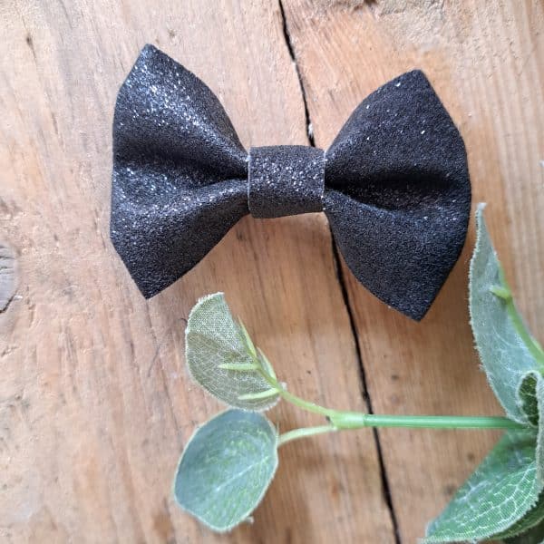 Maxi barrette noir pailleté