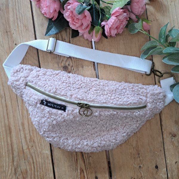 Banane bouclette vieux rose