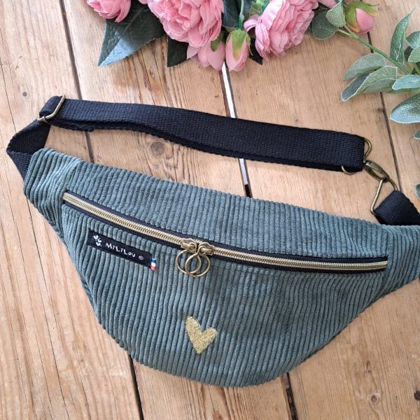Banane velours vert petit cœur