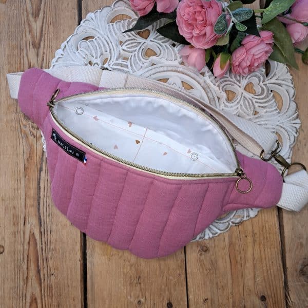 Banane matelassée vieux rose – Image 2