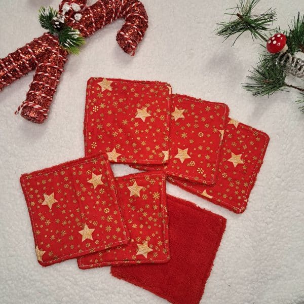 Lingettes étoile éponge rouge